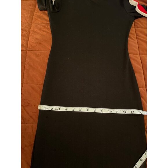 Zara Trafaluc women’s sz S Black Long Sleeve Bodycon Dress ,Red & White Striped‎ - Picture 10 of 16